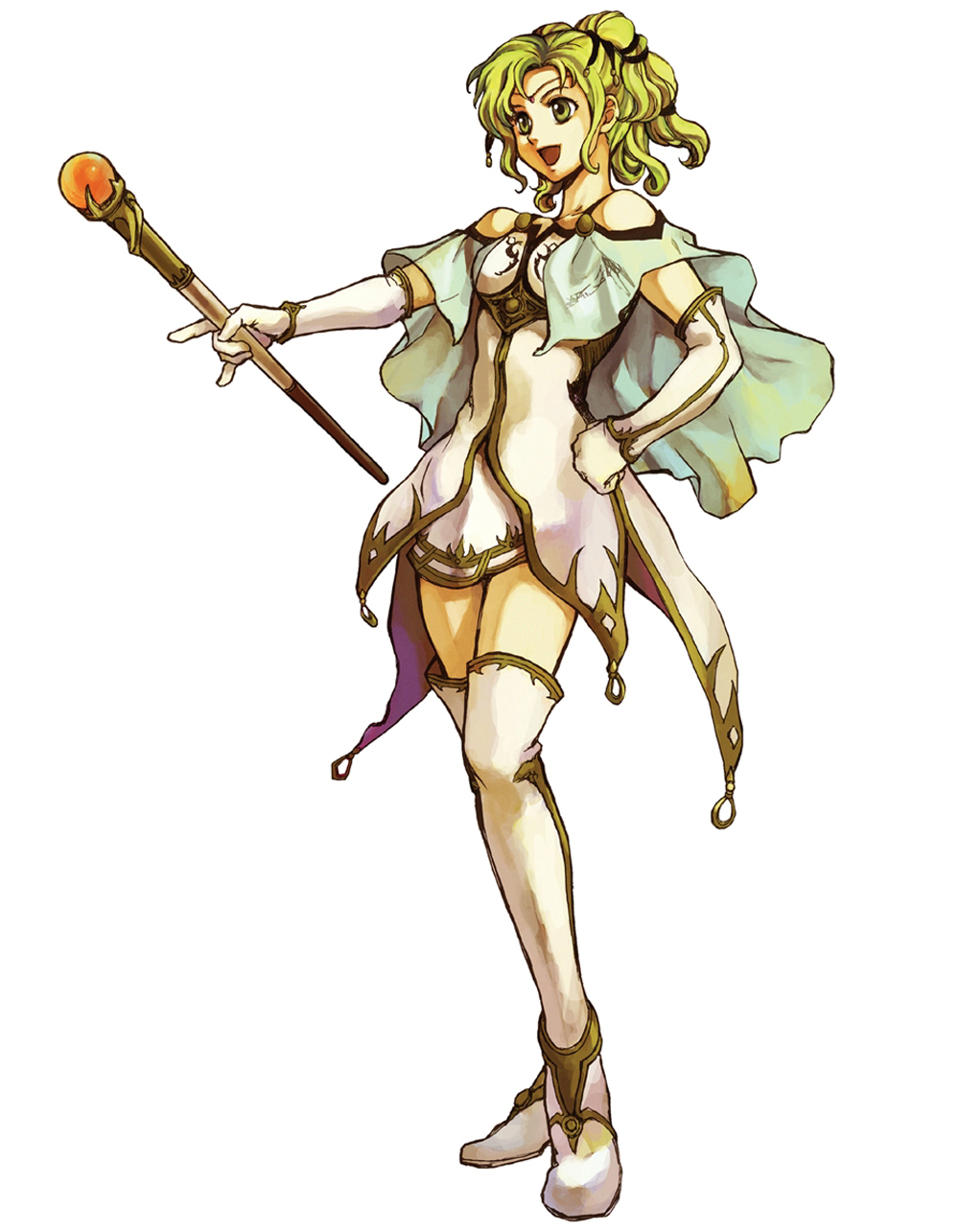 arachel, dress, fire_emblem, fire_emblem:_seima_no_kouseki, nintendo, thighhighs, wada_sachiko