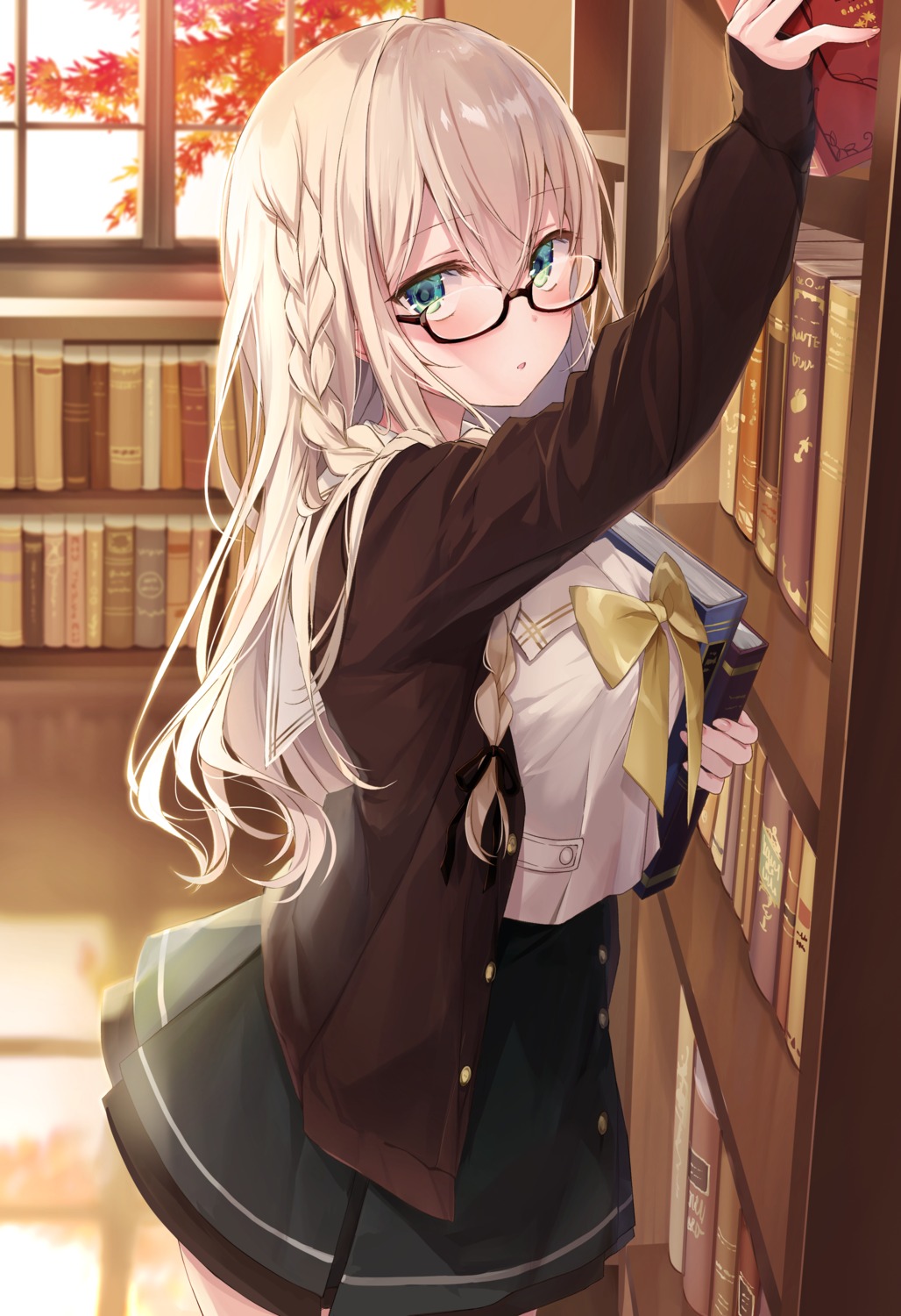 emia_(castilla), megane, seifuku, sweater