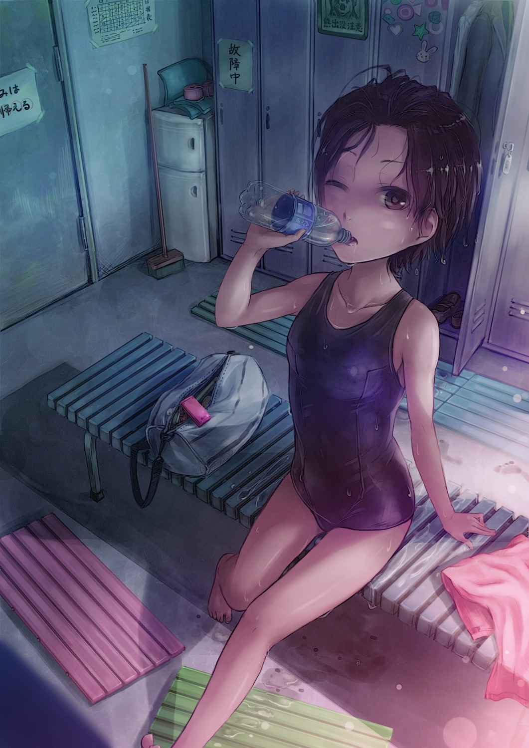 feet, lif, school_swimsuit, swimsuits, wet