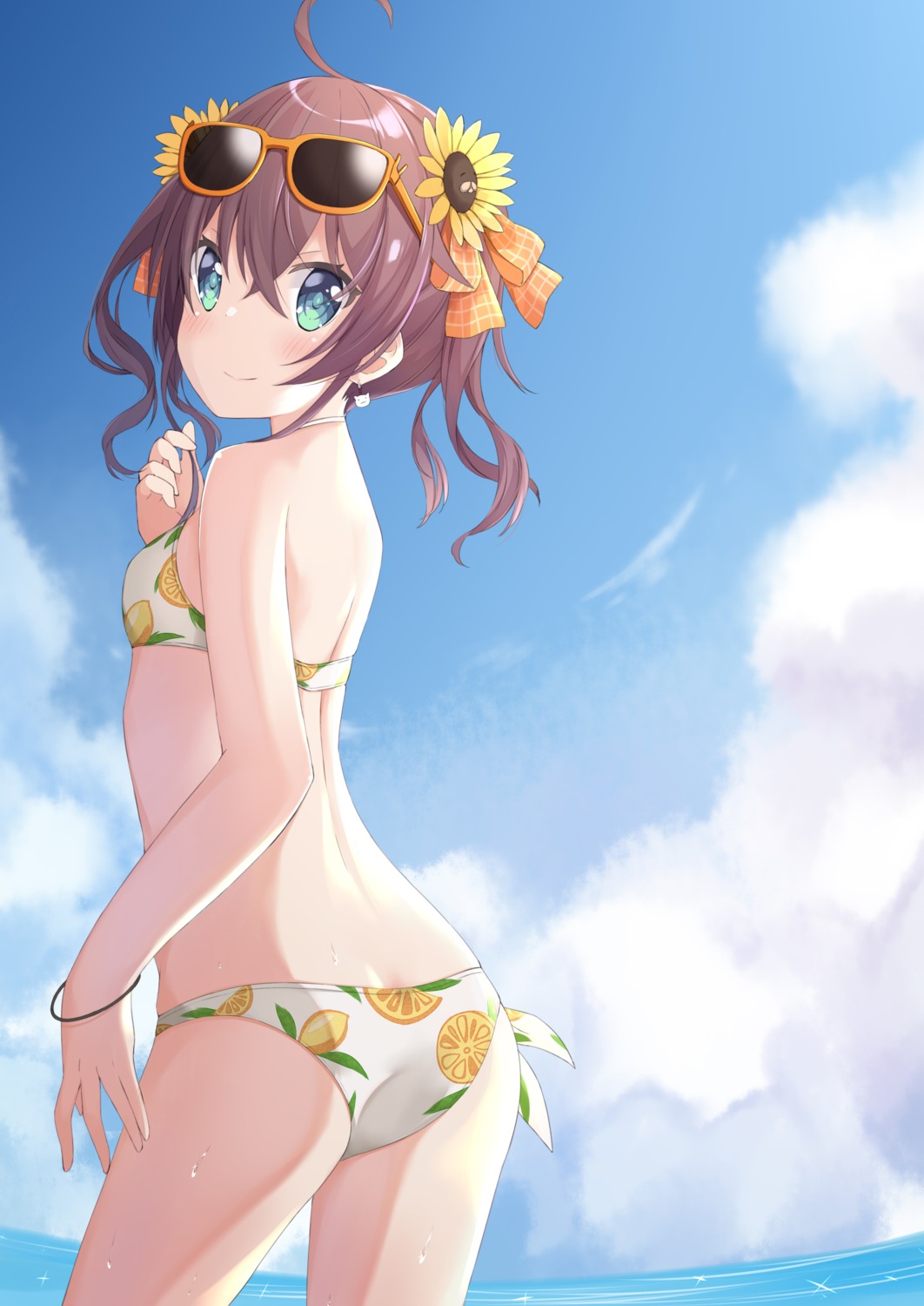 ass, bikini, hololive, lr_(last_remote_514), megane, natsuiro_matsuri, swimsuits