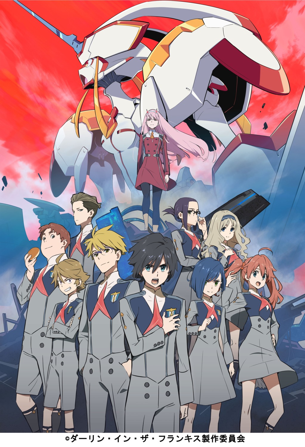 darling_in_the_franxx, futoshi_(darling_in_the_franxx), gorou_(darling_in_the_franxx), hiro_(darling_in_the_franxx), horns, ichigo_(darling_in_the_franxx), ikuno_(darling_in_the_franxx), kokoro_(darling_in_the_franxx)