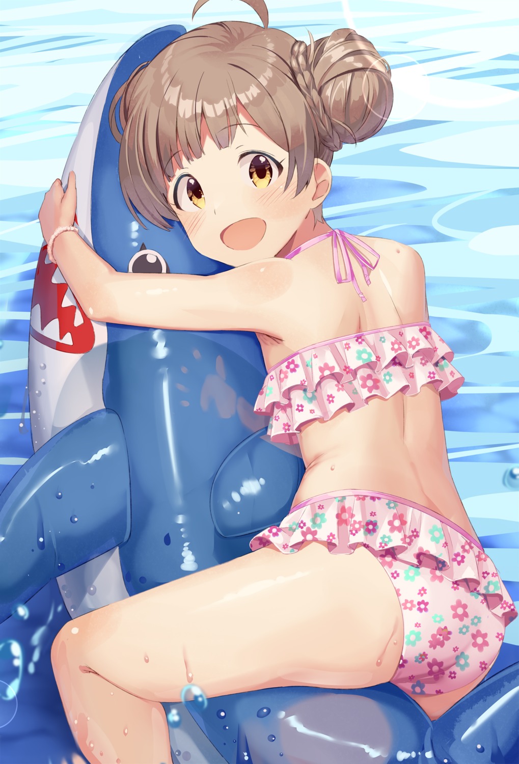 ass, bikini, hakozaki_serika, swimsuits, the_idolm@ster, the_idolm@ster_million_live!, wet, yoshika_(music480069)