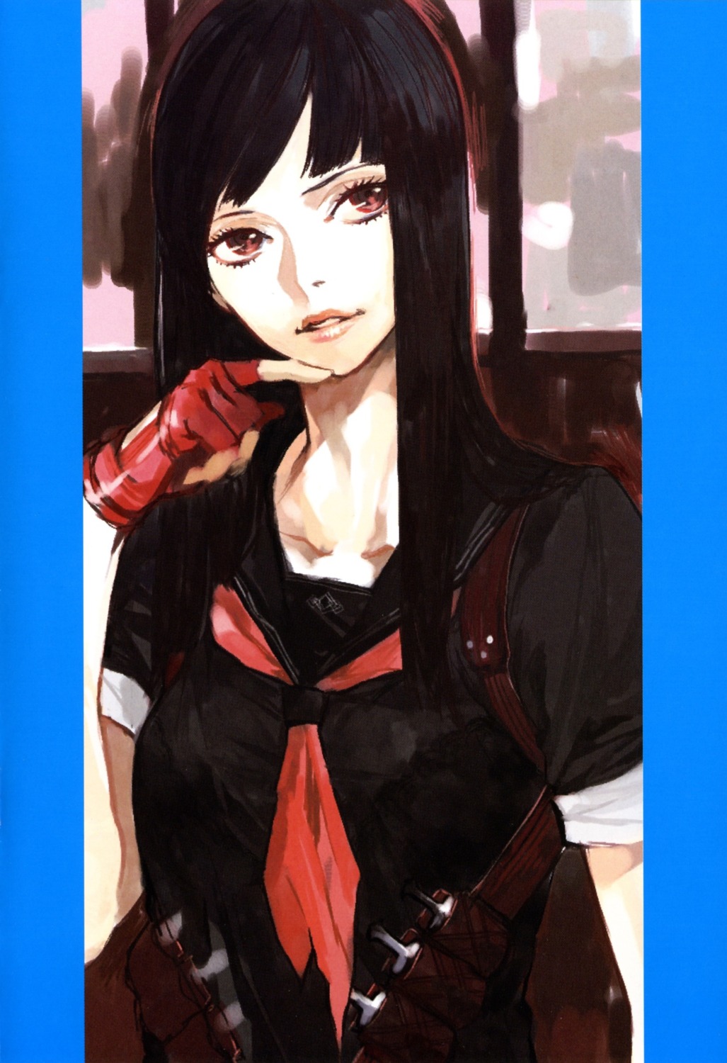 sayaka, seifuku, the_splitters, v8