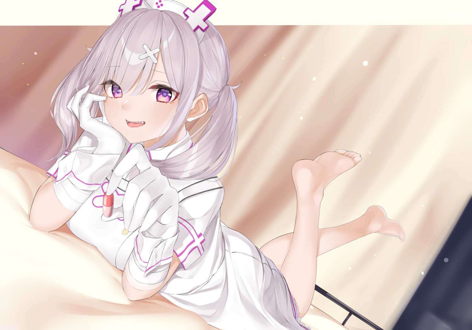 bandages, feet, nametarou_(meron), nurse