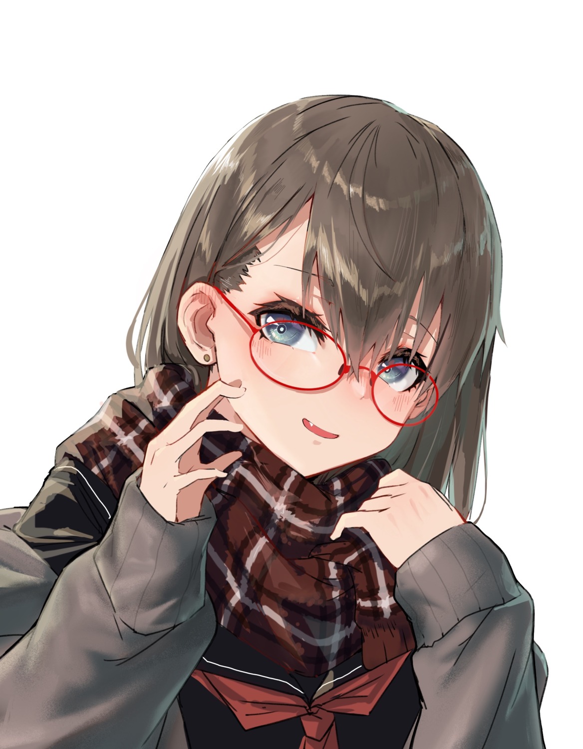 jsiwji, megane, seifuku, sweater