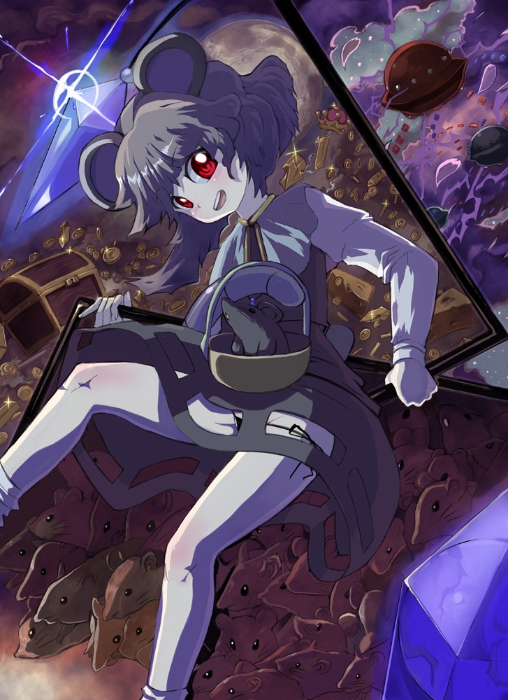 animal_ears, nazrin, shape, touhou