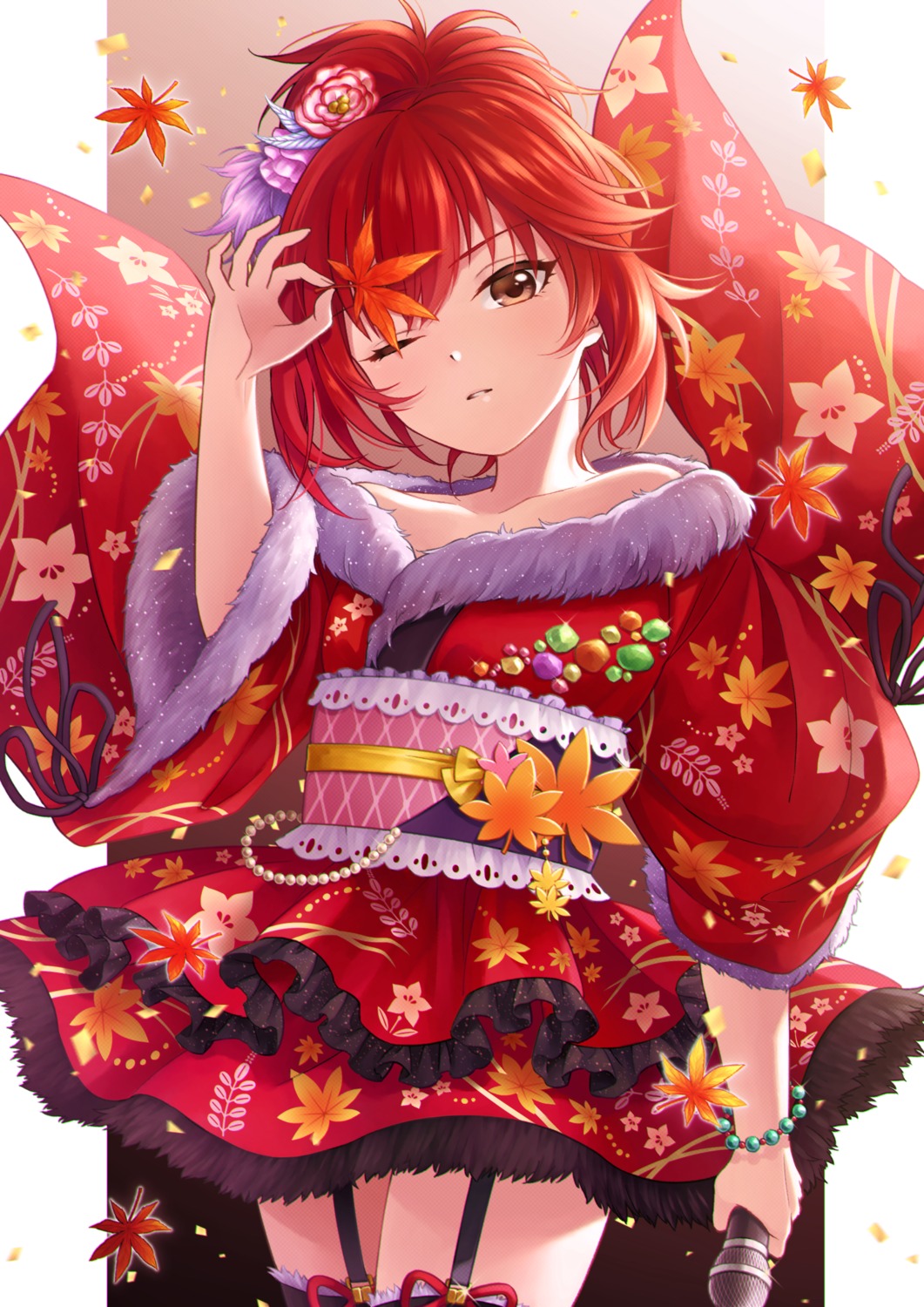 izumi_(snocs13), lolita_fashion, murakami_tomoe, stockings, the_idolm@ster, the_idolm@ster_cinderella_girls, thighhighs, wa_lolita