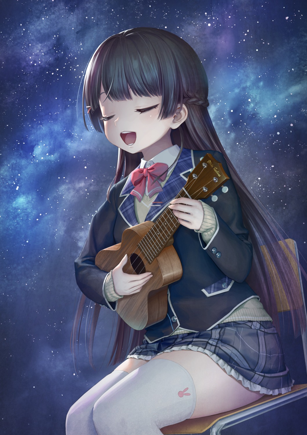 kath, nijisanji, pantyhose, seifuku, sweater, thighhighs, tsukino_mito