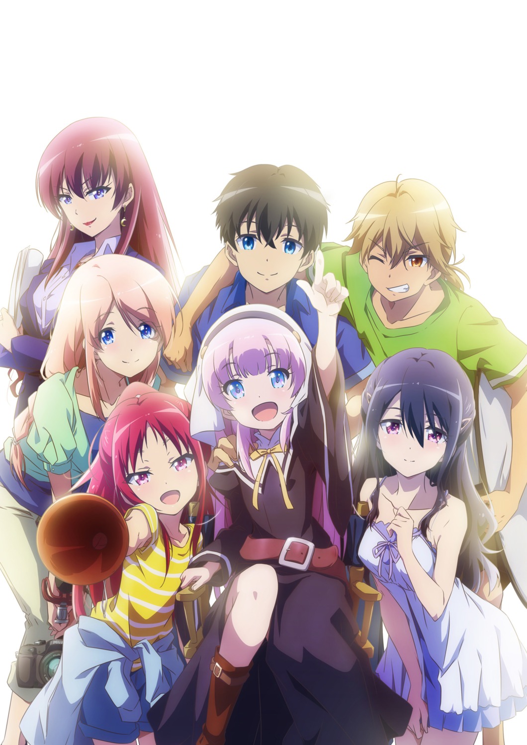 business_suit, dress, izanami_kyouko, jinguuji_hikari, kamisama_ni_natta_hi, kokuhou_ashura, narukami_sora, narukami_youta