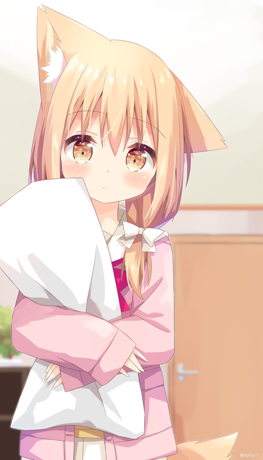 animal_ears, nakkar, seifuku, tail