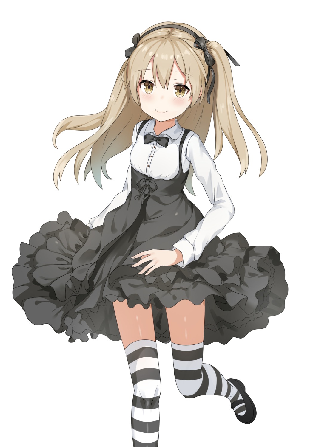 girls_und_panzer, shimada_arisu, skirt_lift, thighhighs, unscpro