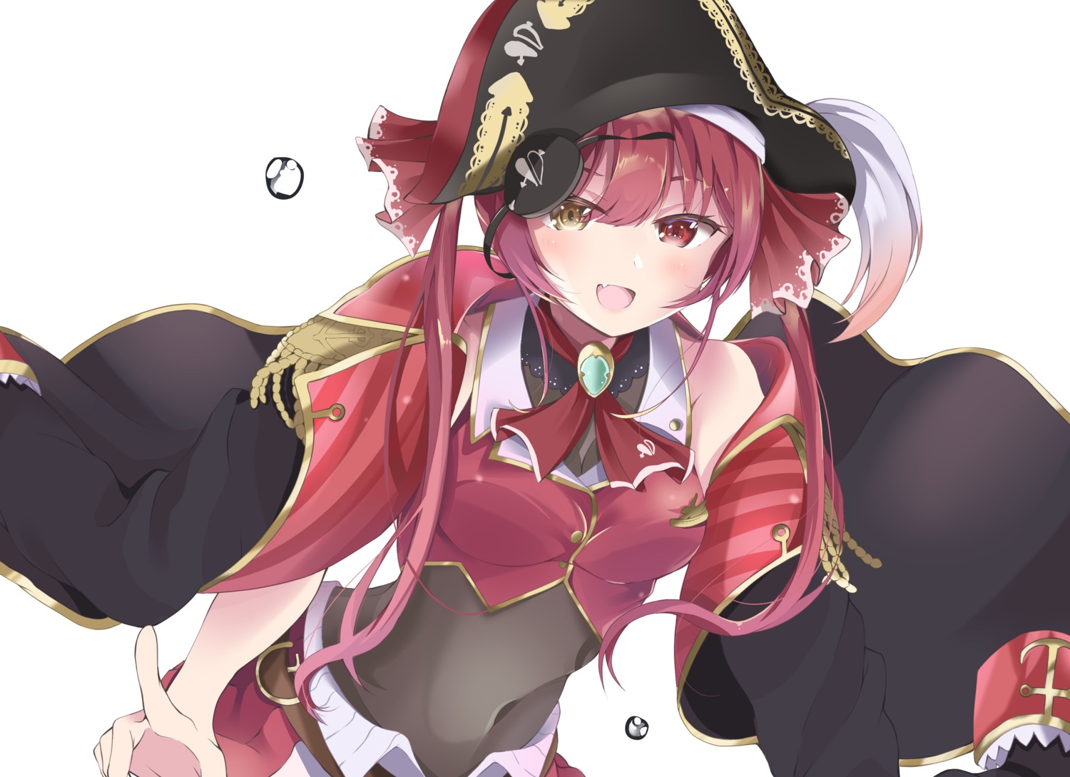 eyepatch, gray_ceon, heterochromia, hololive, houshou_marine, pirate