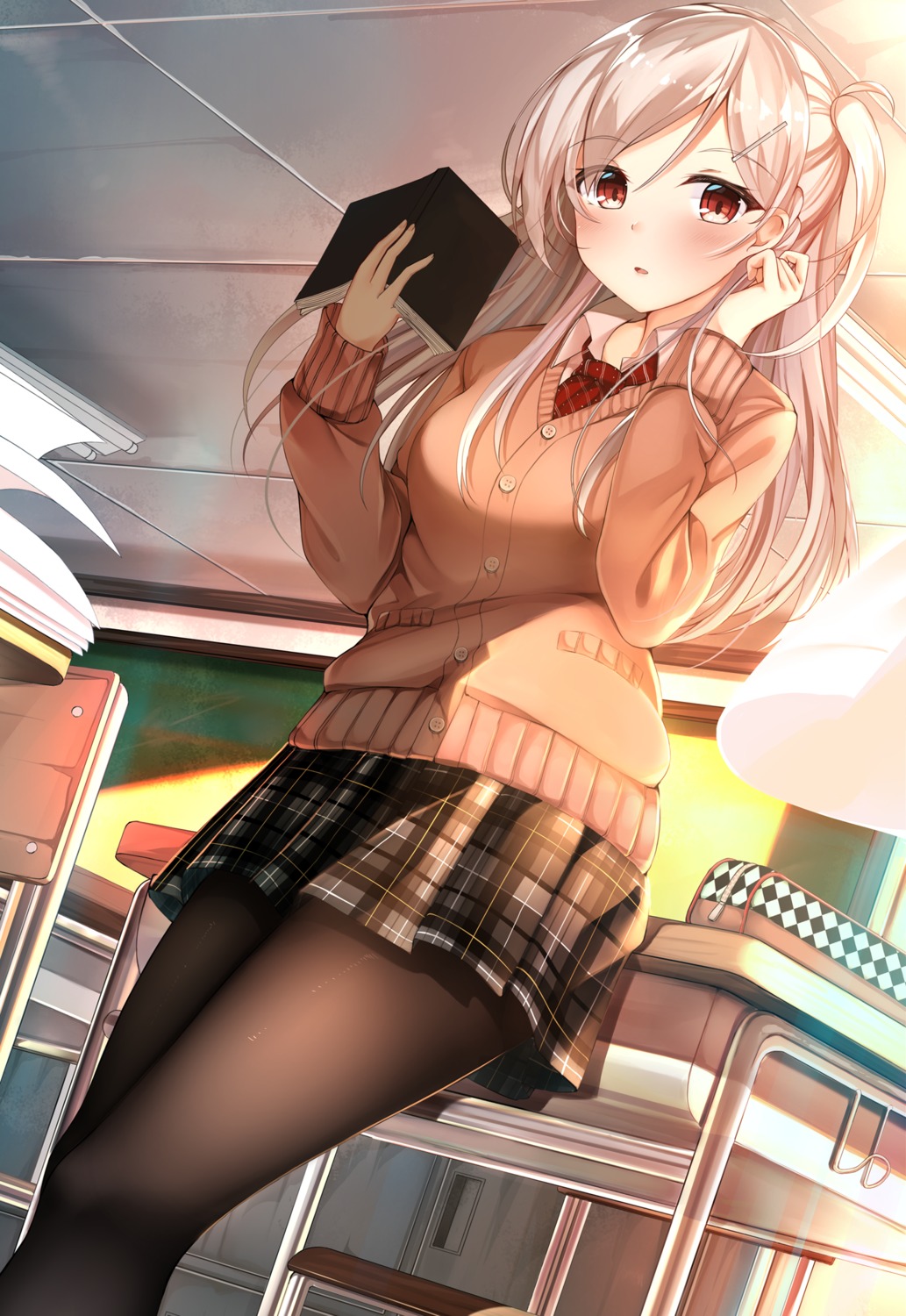 hiiragi_ringo, pantyhose, seifuku, sweater