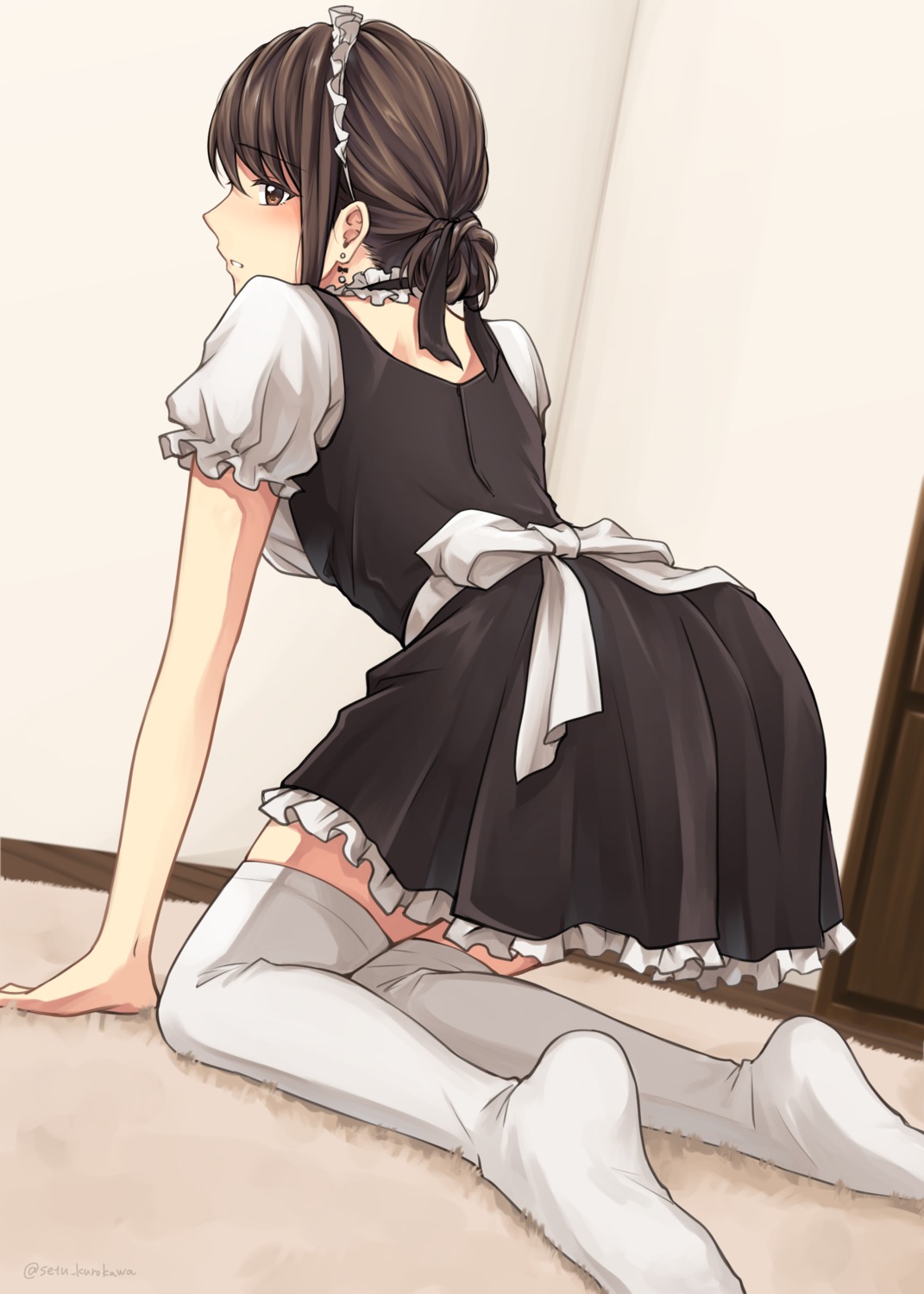 feet, maid, setu_kurokawa, thighhighs