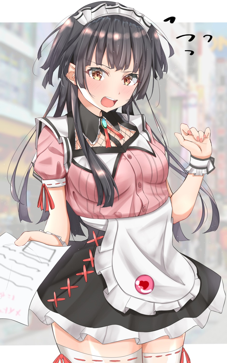 fishnets, kunimine_yuzuki, maid, mayuzumi_fuyuko, the_idolm@ster, the_idolm@ster_shiny_colors, thighhighs