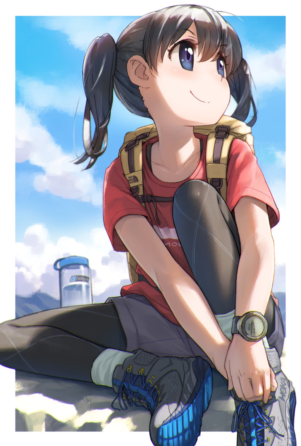 kuraue_hinata, minawa, pantyhose, yama_no_susume