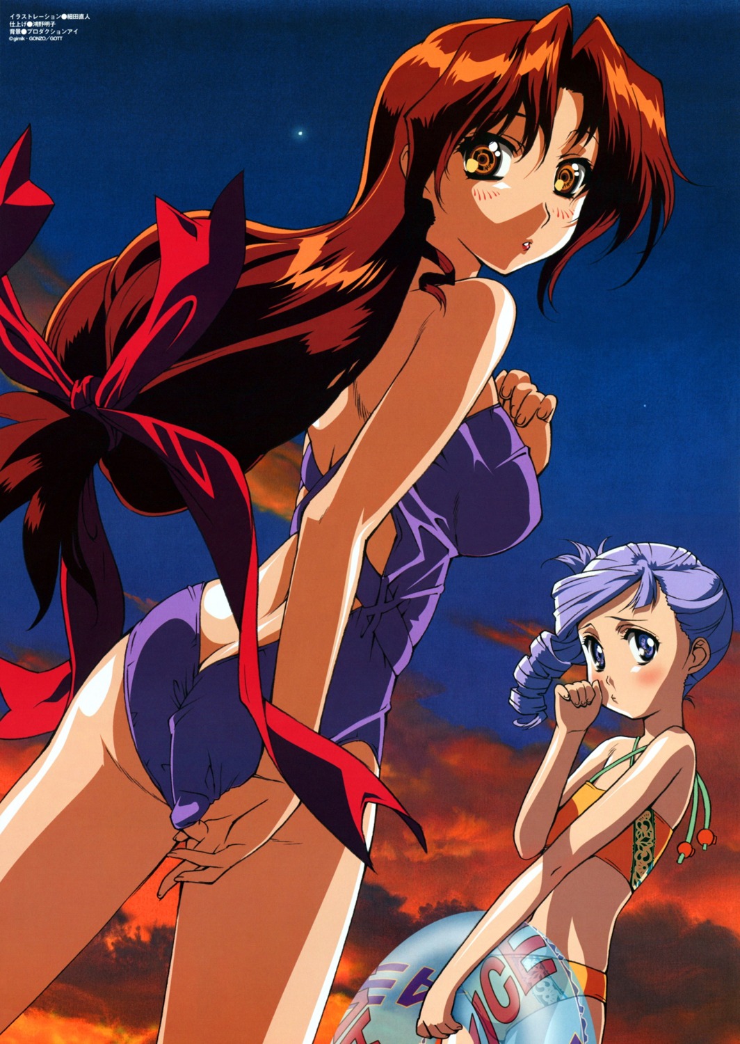 bikini, eclair, hosoda_naoto, kiddy_grade, lumiere, swimsuits