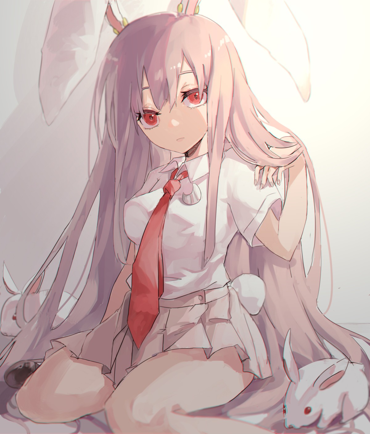 animal_ears, bunny_ears, kani_nyan, reisen_udongein_inaba, seifuku, tail, touhou