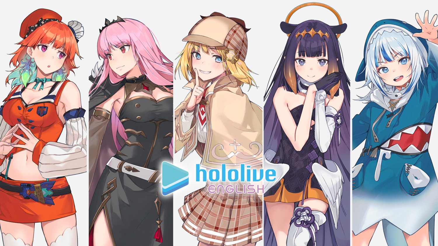angel, cleavage, dress, gawr_gura, hololive, hololive_english, mori_calliope, ninomae_ina'nis