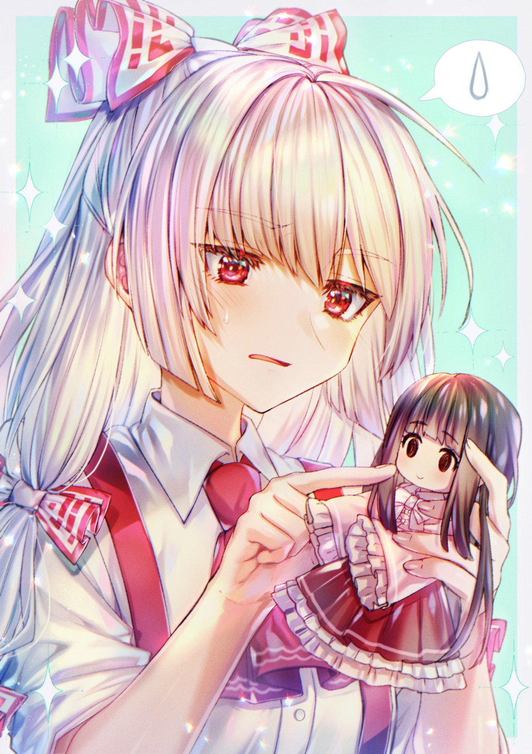 chibi, fujiwara_no_mokou, here_(hr_rz_ggg), houraisan_kaguya, touhou