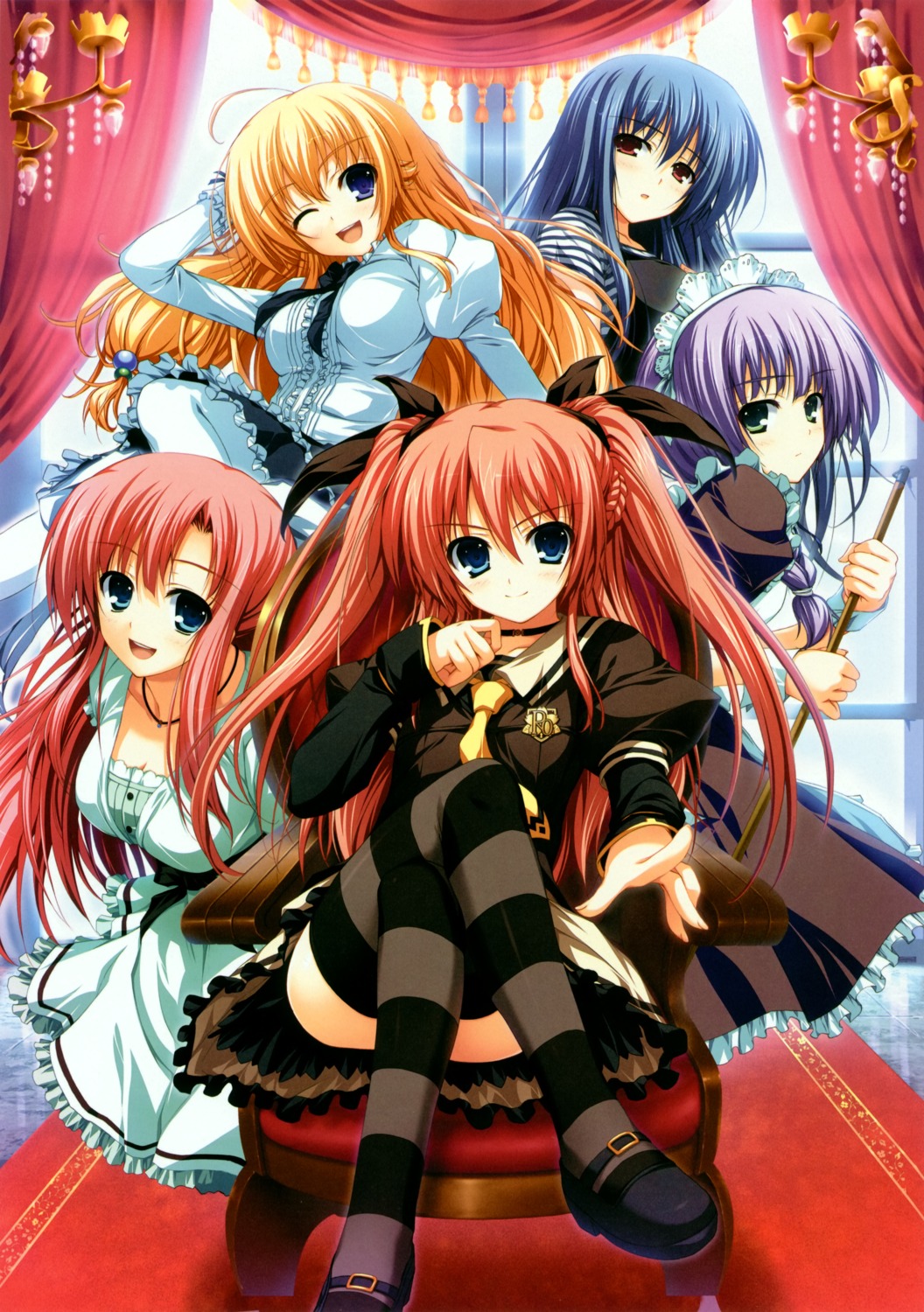 akatsuki_no_goei, kanzaki_moe, kurayashiki_tae, lolita_fashion, maid, mugenkidou, nikaidou_aya, nikaidou_reika