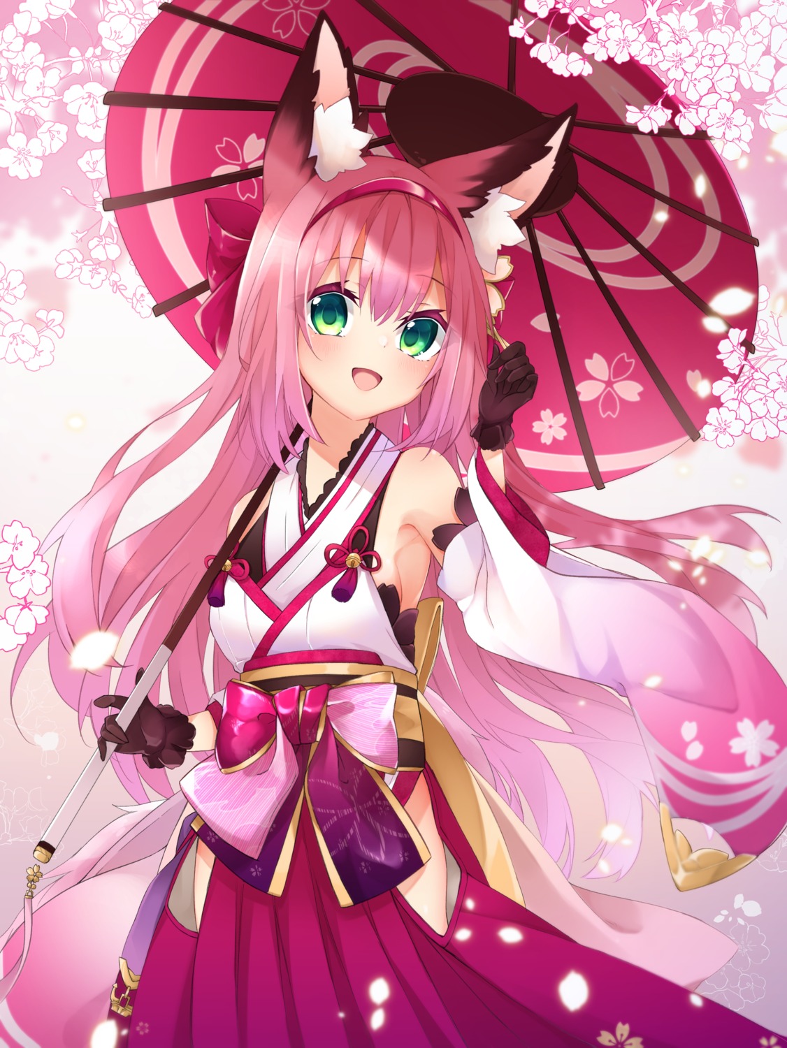 animal_ears, azur_lane, ebichiri_sunday, hanazuki_(azur_lane), japanese_clothes, umbrella
