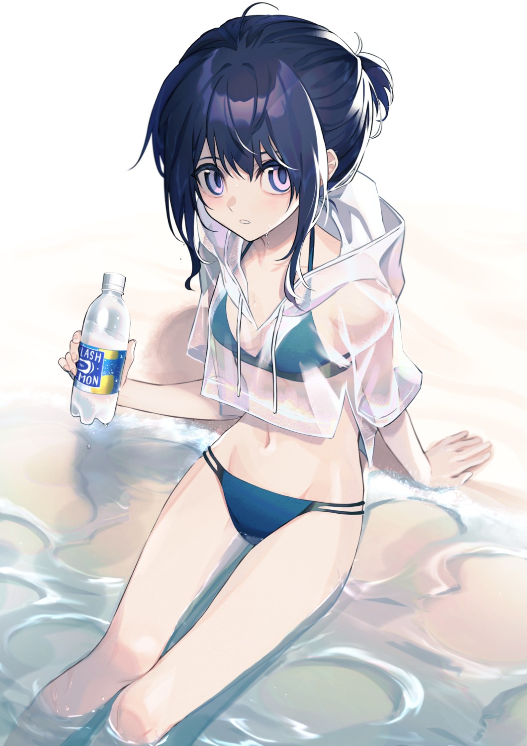 bikini, haizome_senri, see_through, swimsuits, wet