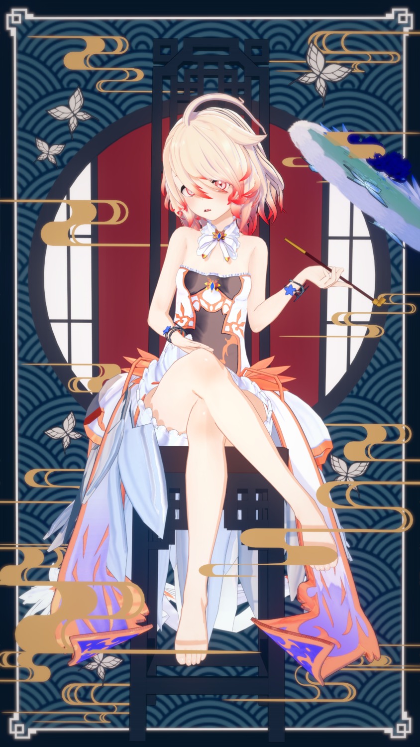 dress, elsword, laby_(elsword), ninasan, no_bra, skirt_lift