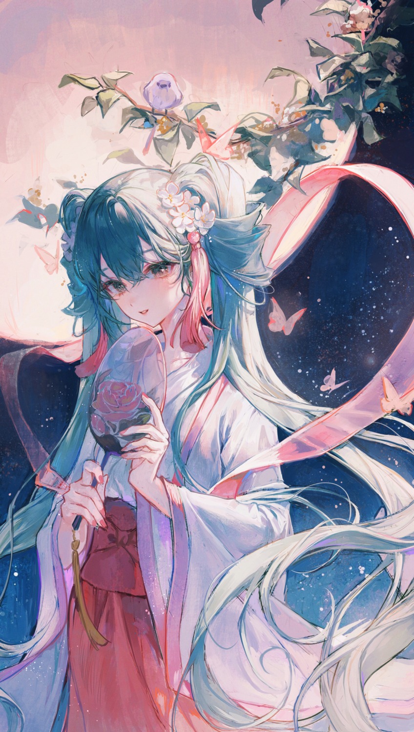 chinadress, chuushuu_meigetsu_miku, hatsune_miku, matcha, vocaloid