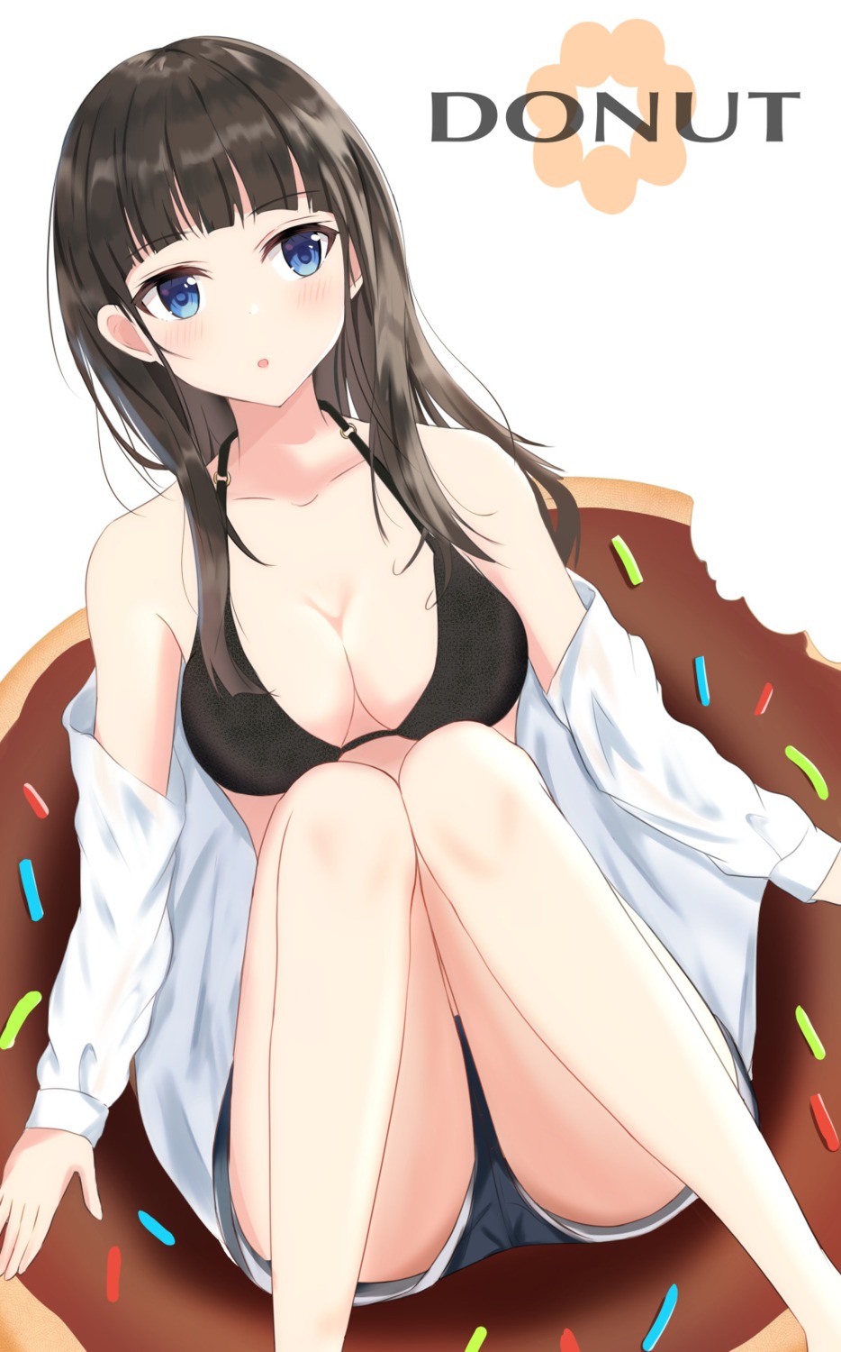 bikini_top, open_shirt, so_korokoro, swimsuits