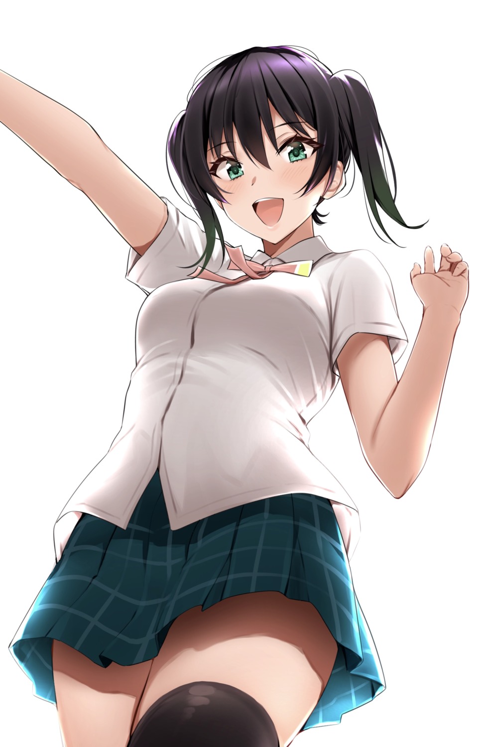 kitaku_jikan_(ktk_jkn), love_live!_(series), love_live!_nijigasaki_gakuen_school_idol_doukoukai, seifuku, takasaki_yuu, thighhighs