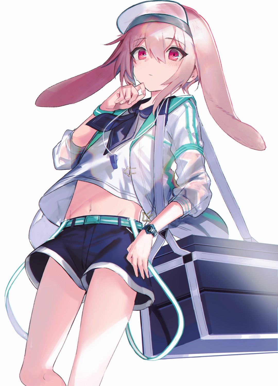animal_ears, ansel_(arknights), arknights, bunny_ears, hayama_eishi, see_through, seifuku, trap