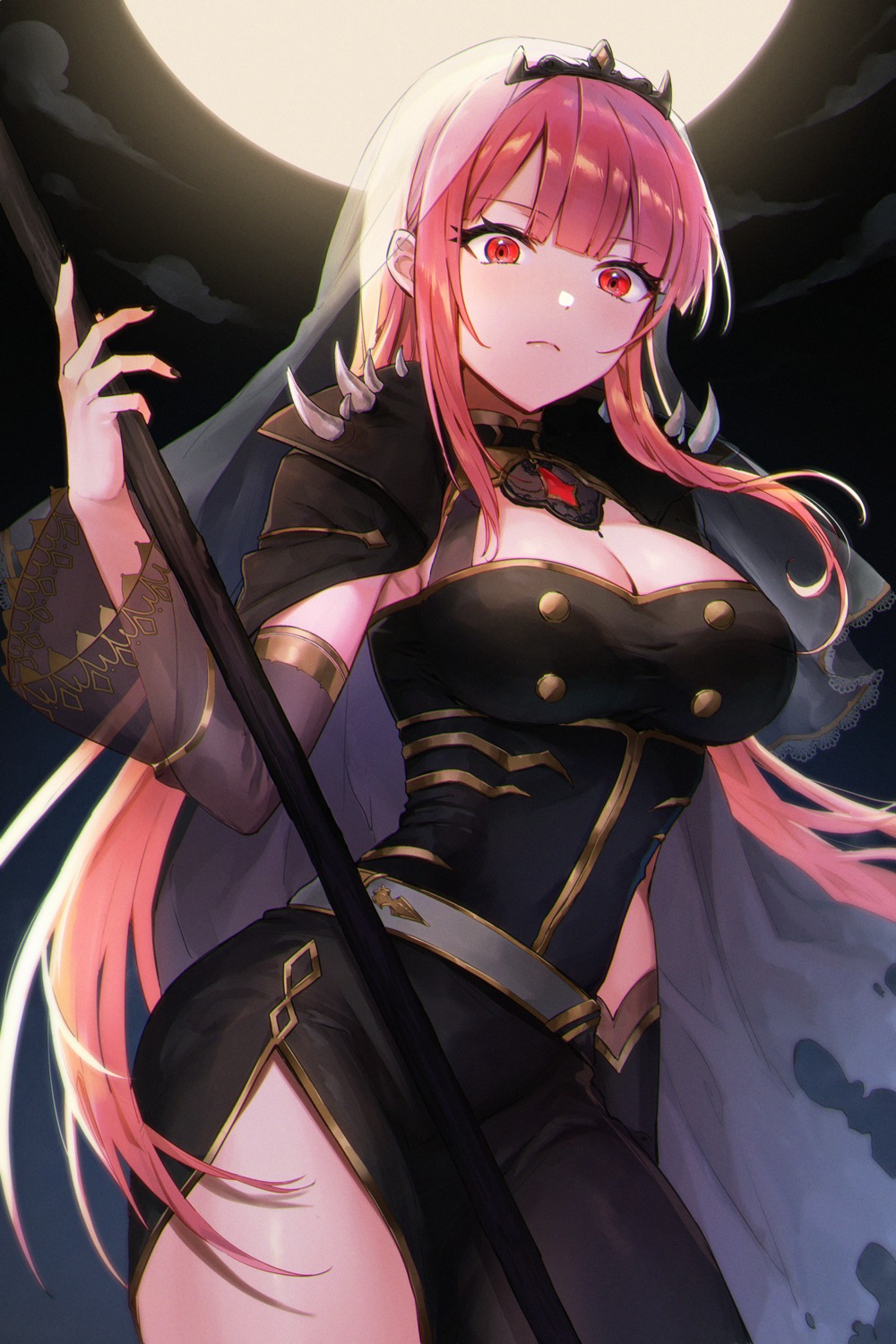 cleavage, dress, hololive, hololive_english, kura_noi, mori_calliope