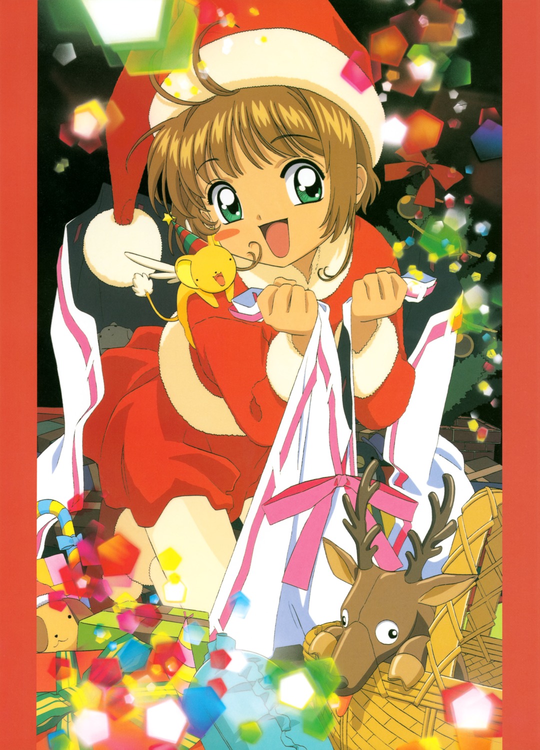 card_captor_sakura, christmas, dress, kerberos, kinomoto_sakura, madhouse, pantyhose, suzuki_norimitsu