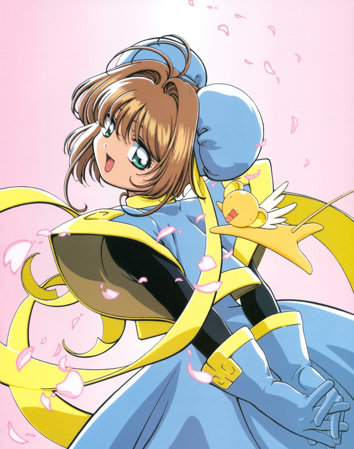 card_captor_sakura, dress, hasebe_atsushi, kerberos, kinomoto_sakura, madhouse, tail, wings