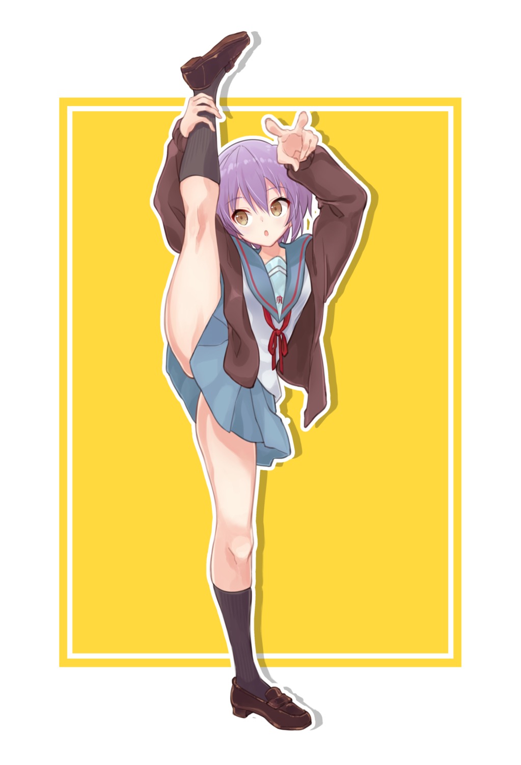 nagato_yuki, nanabuluku, seifuku, skirt_lift, suzumiya_haruhi_no_yuuutsu, sweater