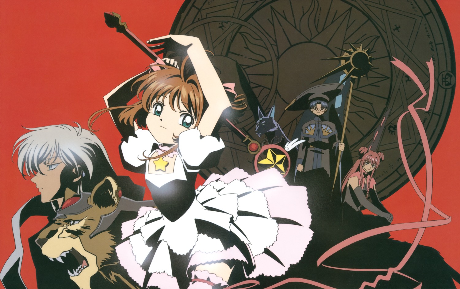 card_captor_sakura, hiiragizawa_eriol, kerberos, kinomoto_sakura, madhouse, megane, ruby_moon, spinel_sun