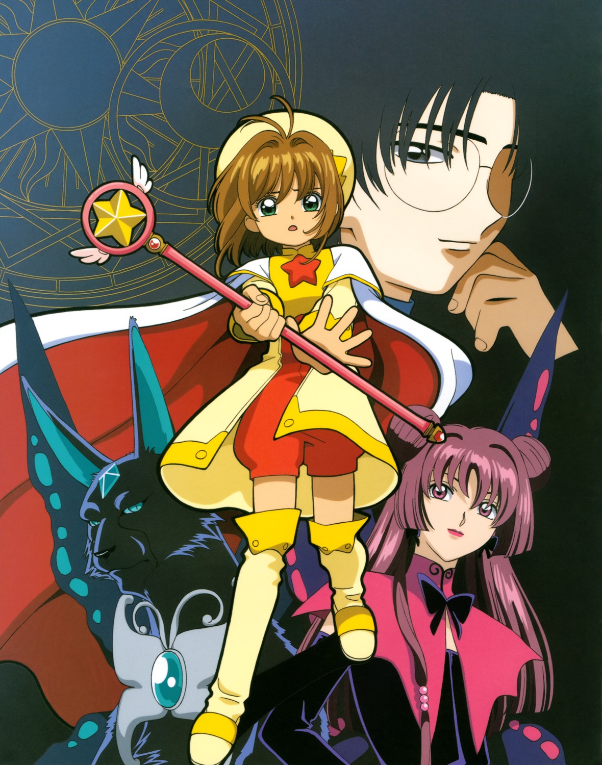 card_captor_sakura, hiiragizawa_eriol, kinomoto_sakura, madhouse, megane, ruby_moon, spinel_sun, takahashi_kumiko