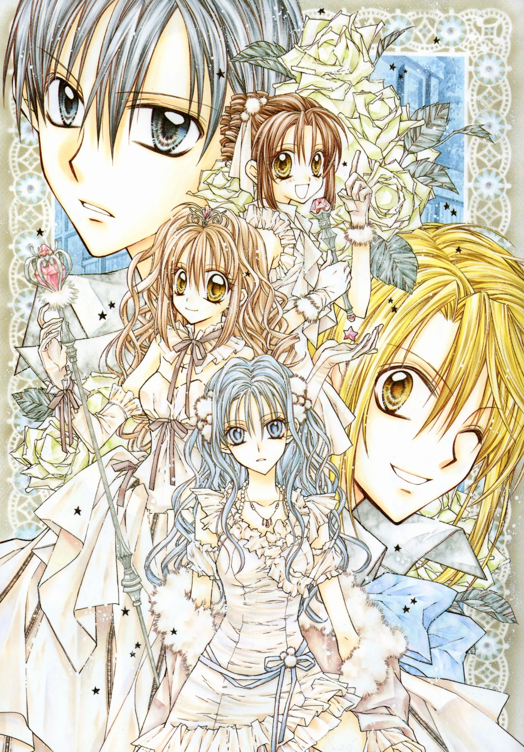 amamiya_ushio, ichinomiya_yoshitaka, otomiya_haine, shinshi_doumei_cross, tanemura_arina, tougu_takanari, trap, tsujimiya_maguri