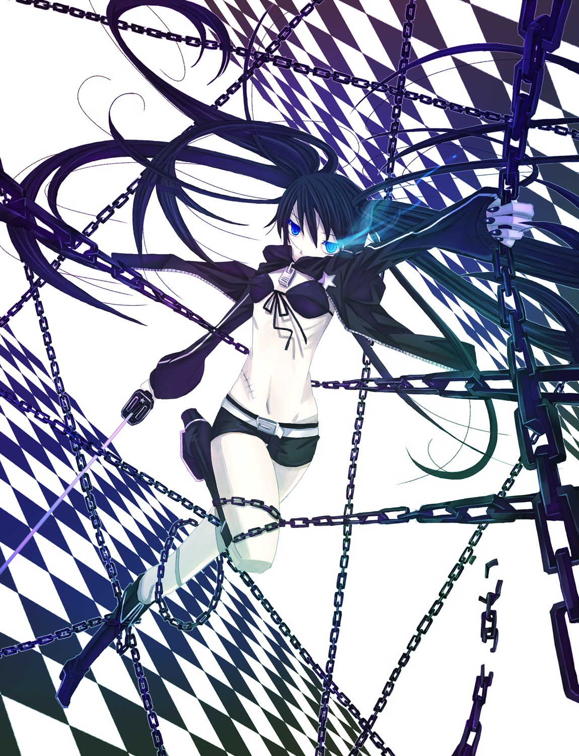 bikini_top, black_rock_shooter, black_rock_shooter_(character), kariya, swimsuits, sword, vocaloid