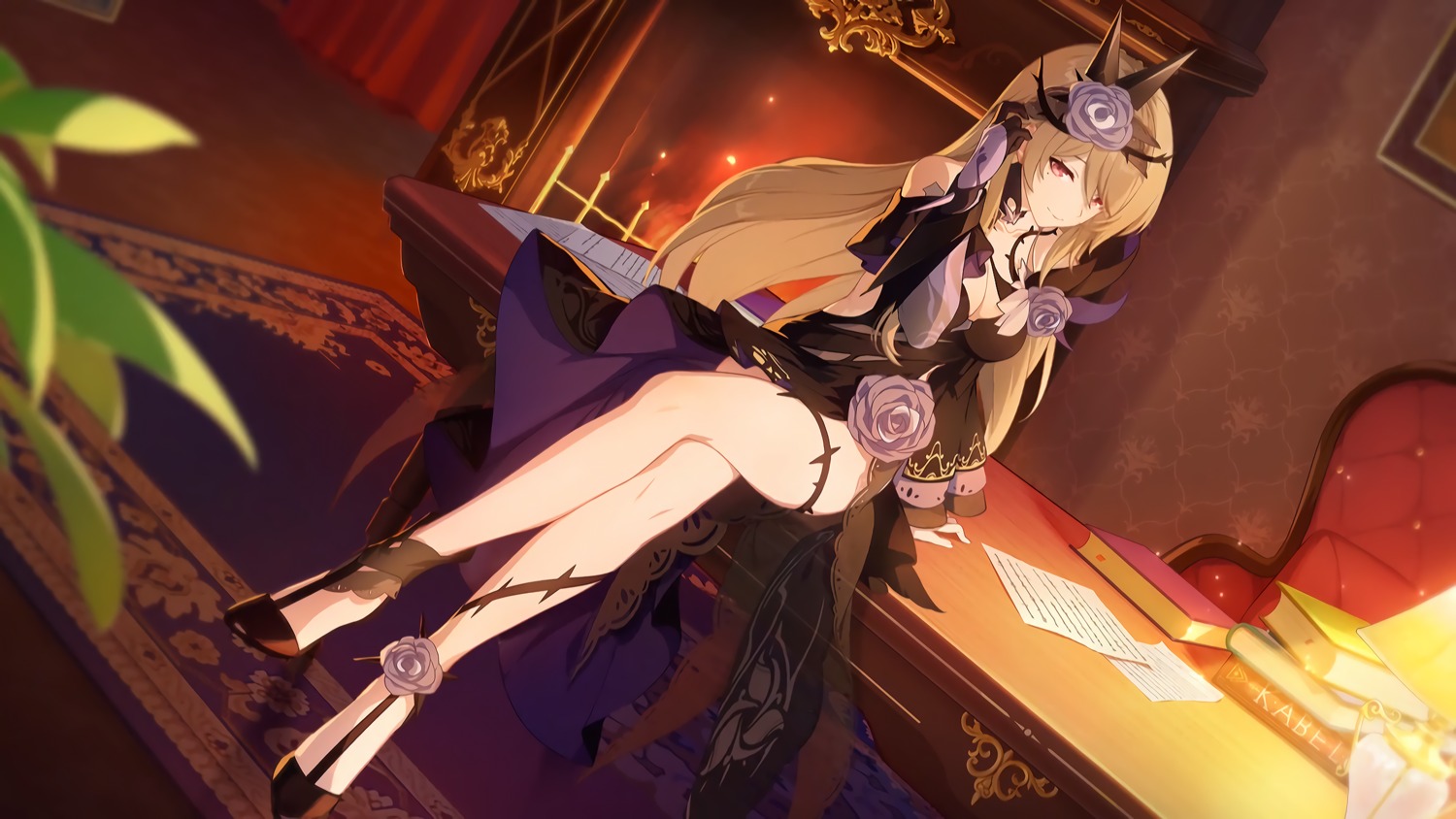1065587906, benghuai_xueyuan, dress, heels, honkai_impact, rita_rossweisse, wallpaper