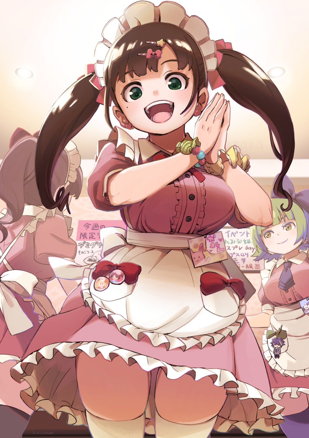 kyo_mizusawa, maid, skirt_lift, thighhighs