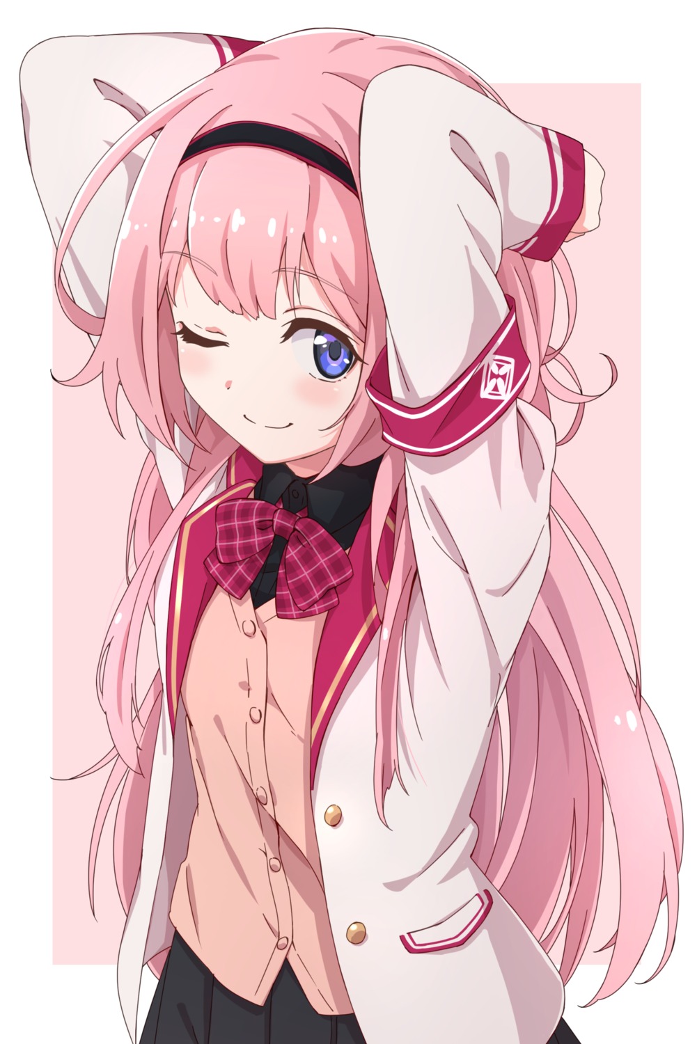 karahai, nijisanji, seifuku, suou_sango, sweater