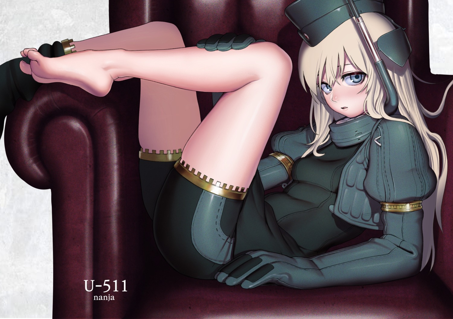 bodysuit, feet, kantai_collection, nanja, u-511, uniform