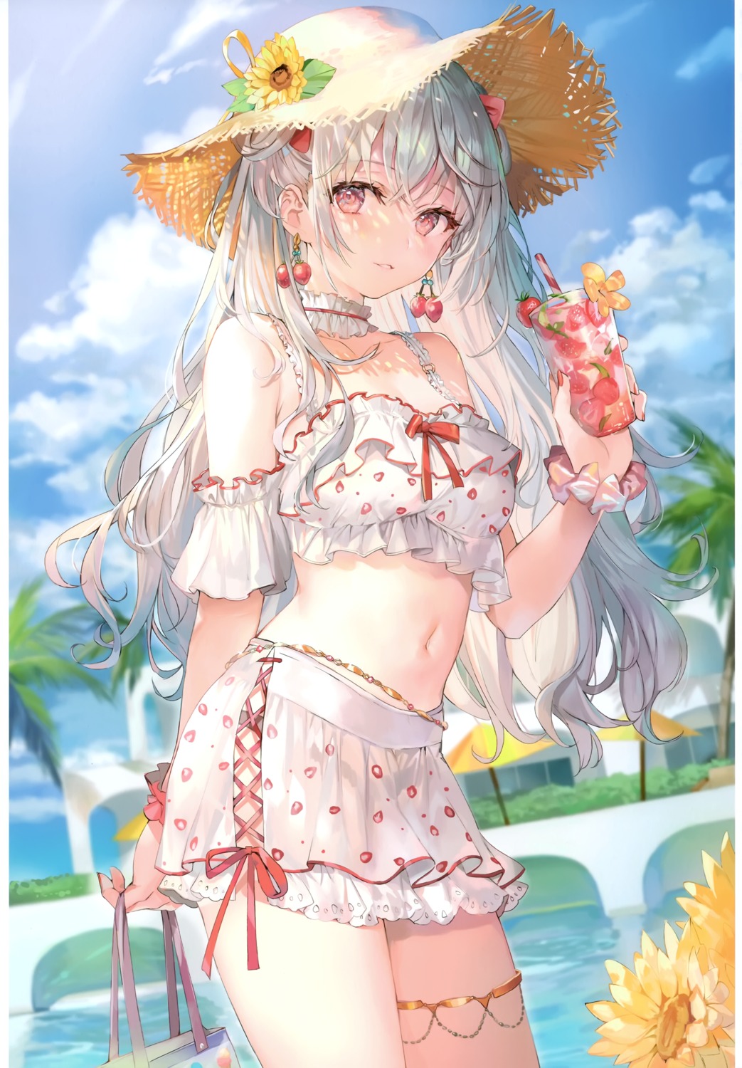 bikini, garter, hiyori_(momoko), momoko_(momopoco), sashimi_necoya, swimsuits