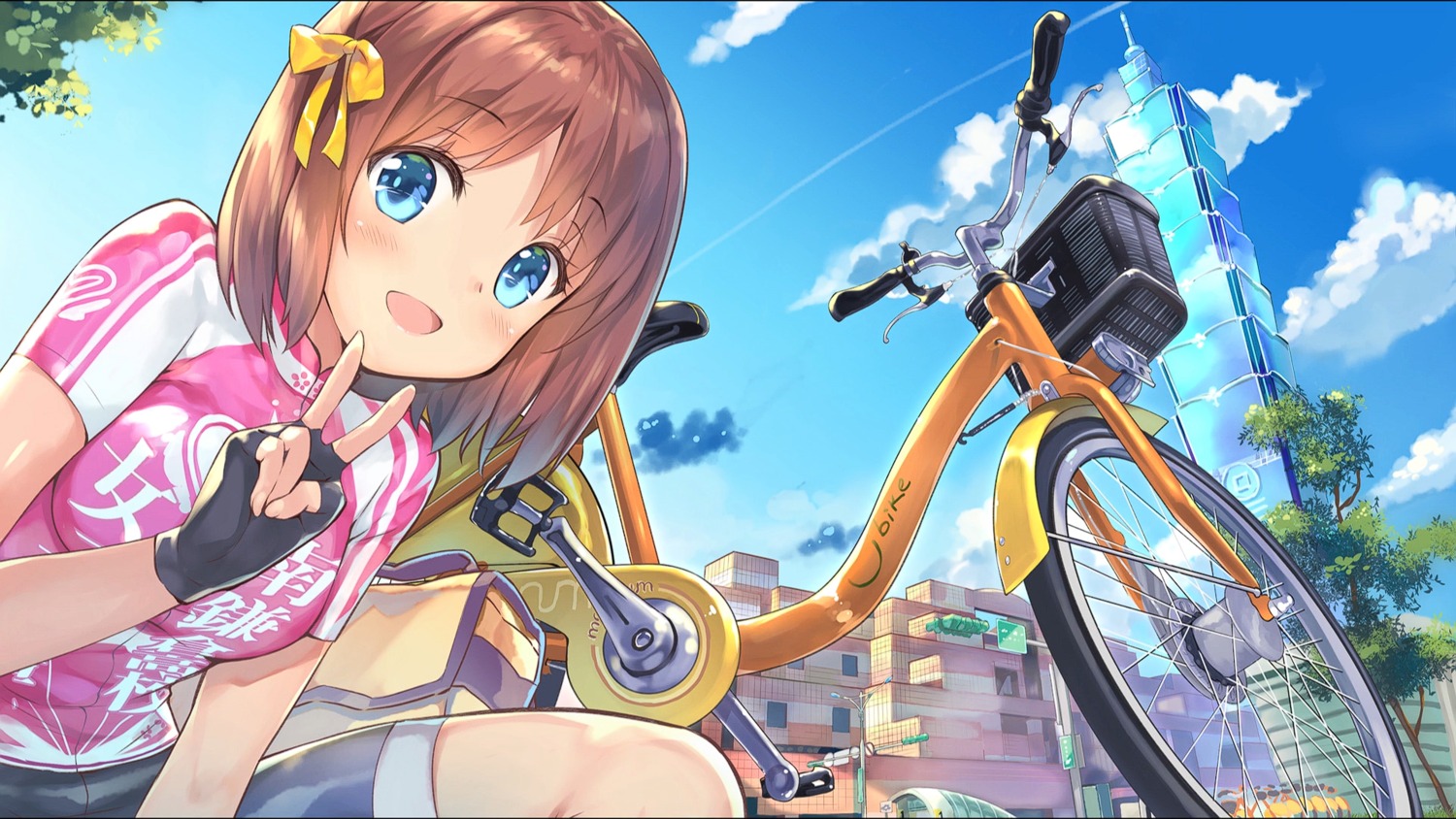 bike_shorts, endcard, maiharu_hiromi, minami_kamakura_koukou_joshi_jitenshabu, tagme