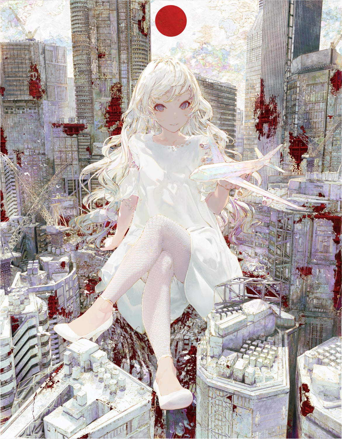 dress, heels, skirt_lift, taiki_(luster)