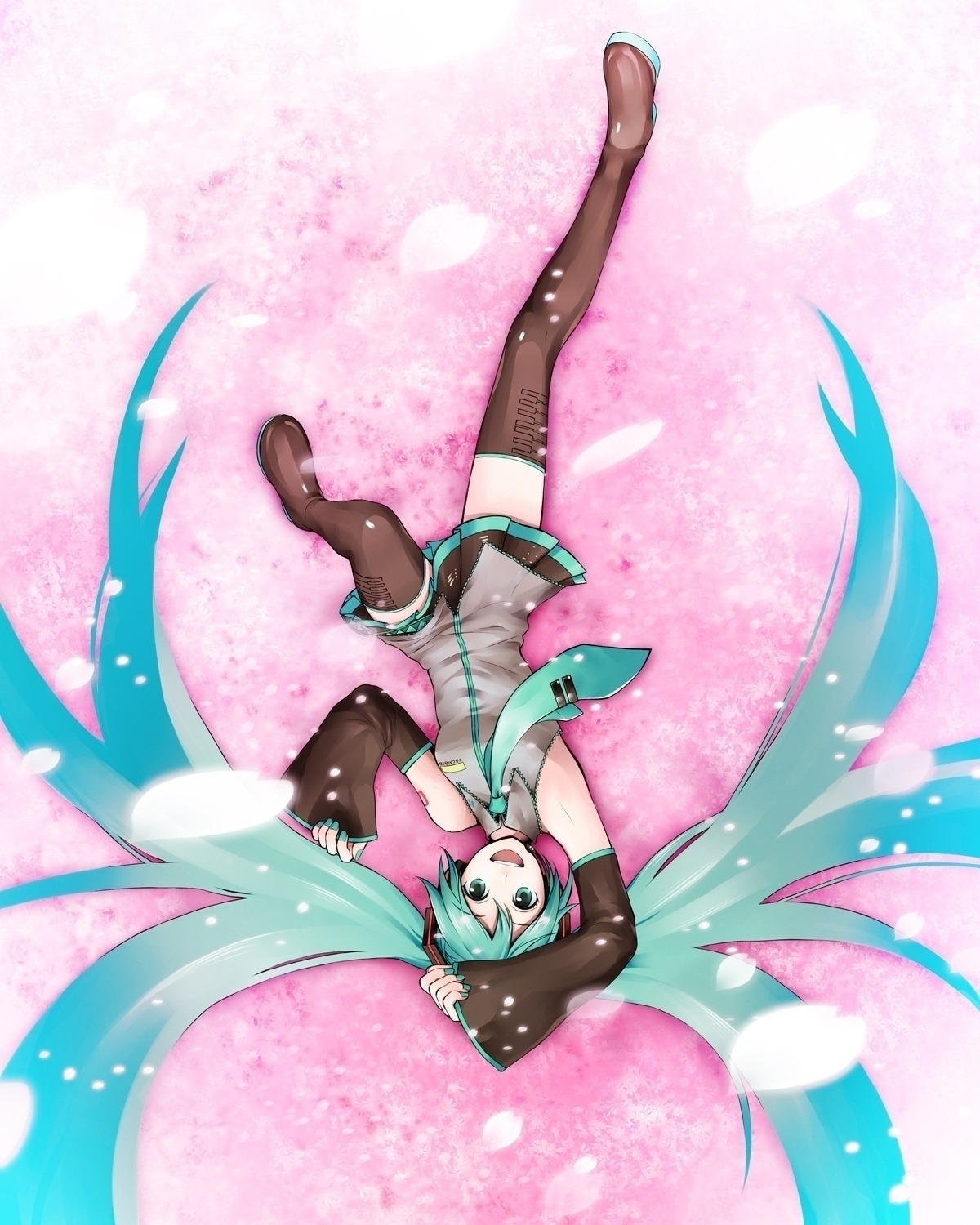 hatsune_miku, nanano_ayano, thighhighs, vocaloid