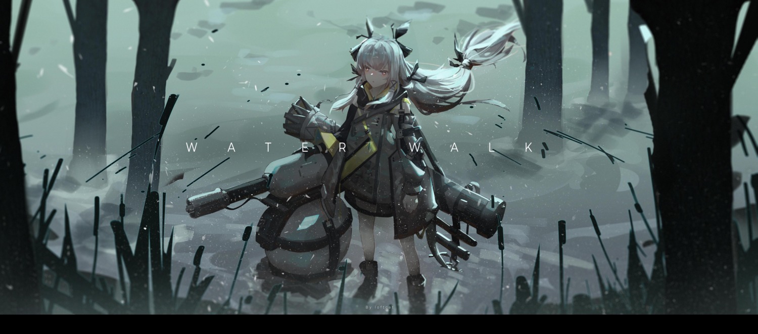 arknights, heels, loftcat, weapon, weedy_(arknights)