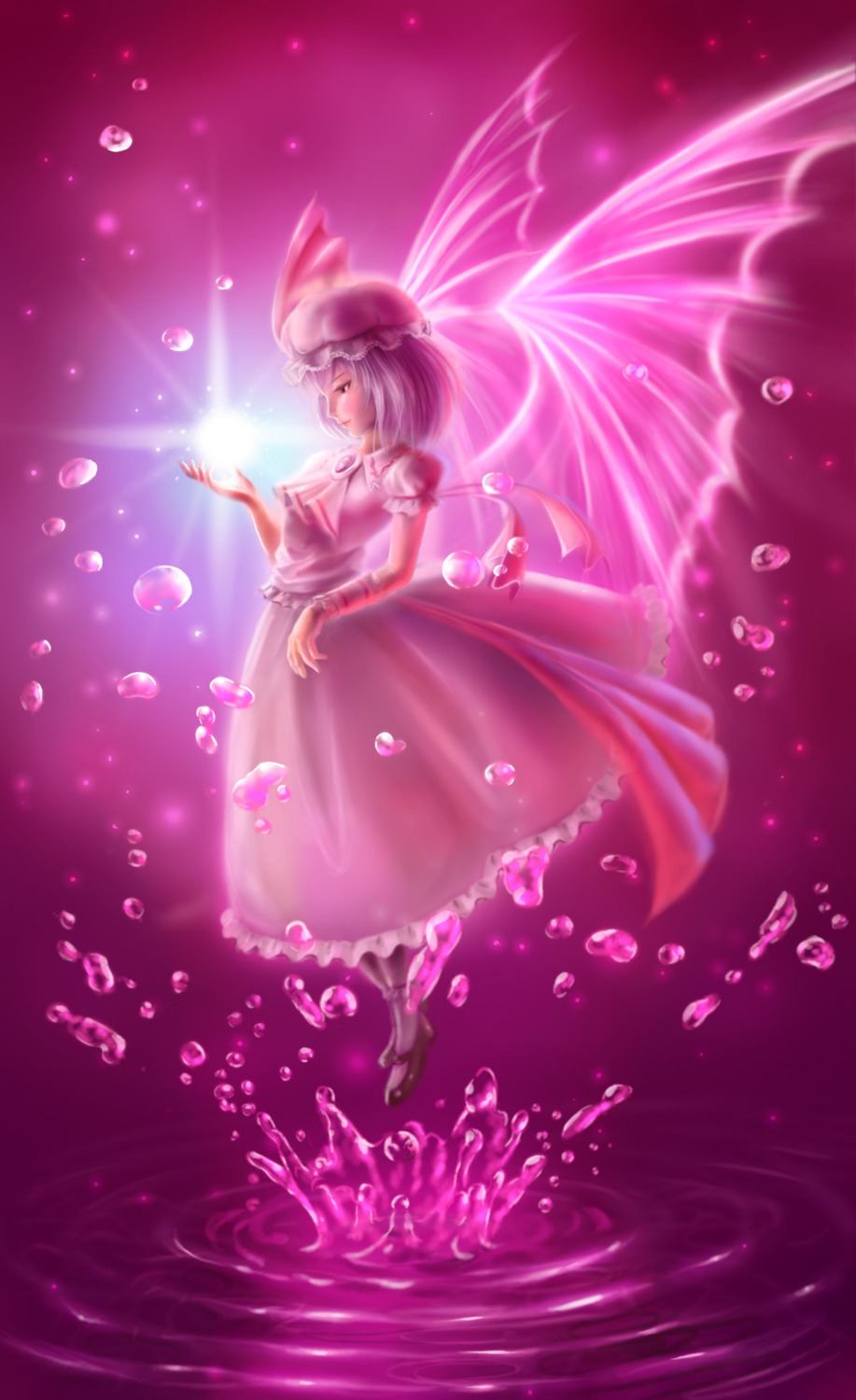 remilia_scarlet, saku_(saku9595), touhou, wings